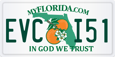 FL license plate EVCI51