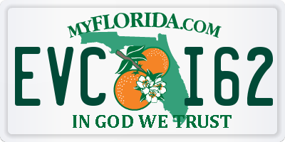 FL license plate EVCI62