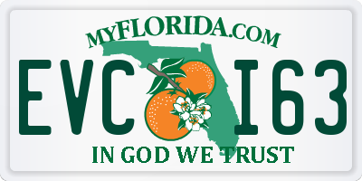 FL license plate EVCI63