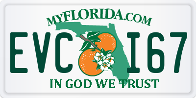 FL license plate EVCI67