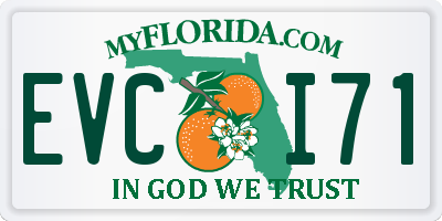 FL license plate EVCI71