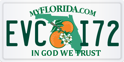 FL license plate EVCI72