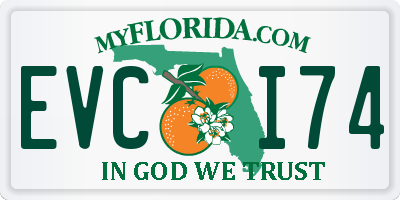 FL license plate EVCI74