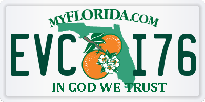 FL license plate EVCI76