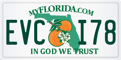 FL license plate EVCI78