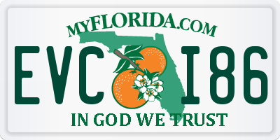 FL license plate EVCI86