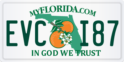 FL license plate EVCI87