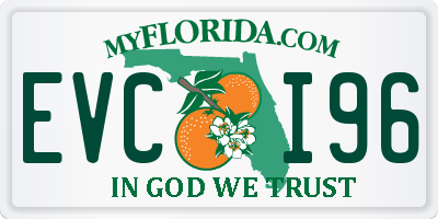 FL license plate EVCI96
