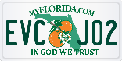 FL license plate EVCJ02