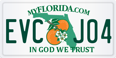 FL license plate EVCJ04