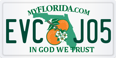 FL license plate EVCJ05