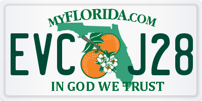 FL license plate EVCJ28