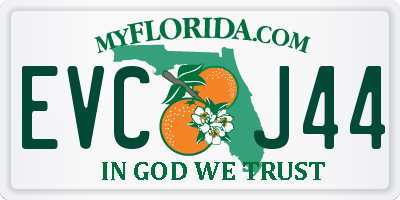 FL license plate EVCJ44