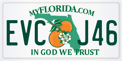 FL license plate EVCJ46