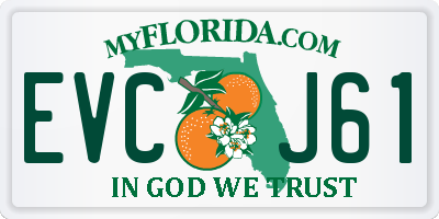 FL license plate EVCJ61