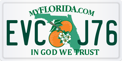 FL license plate EVCJ76