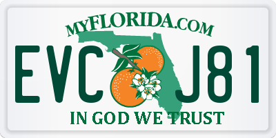 FL license plate EVCJ81