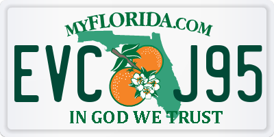 FL license plate EVCJ95