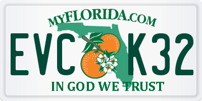 FL license plate EVCK32