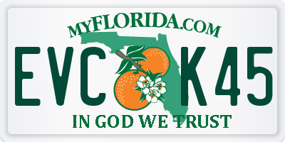 FL license plate EVCK45