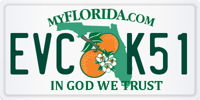 FL license plate EVCK51