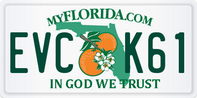 FL license plate EVCK61