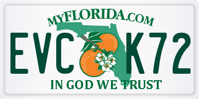 FL license plate EVCK72