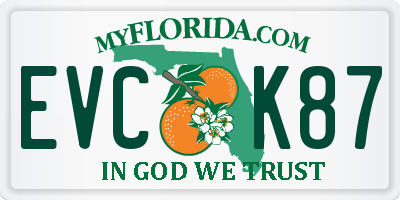 FL license plate EVCK87