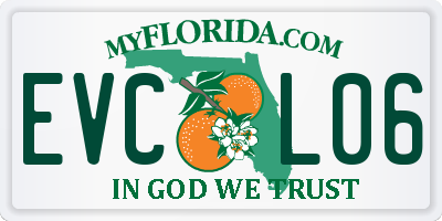 FL license plate EVCL06