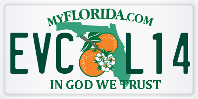 FL license plate EVCL14