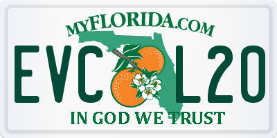 FL license plate EVCL20