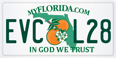 FL license plate EVCL28