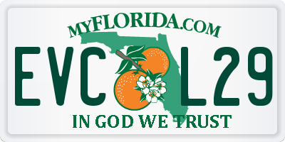 FL license plate EVCL29