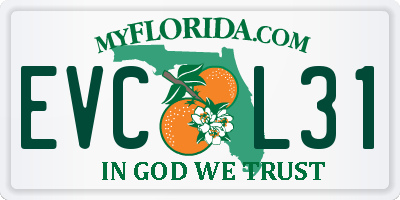 FL license plate EVCL31