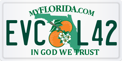 FL license plate EVCL42