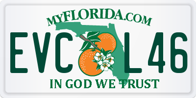 FL license plate EVCL46