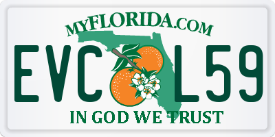 FL license plate EVCL59