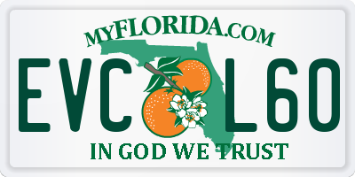 FL license plate EVCL60