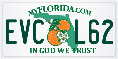 FL license plate EVCL62