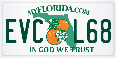 FL license plate EVCL68