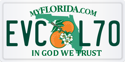 FL license plate EVCL70