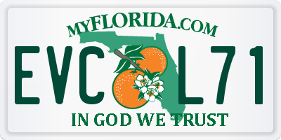 FL license plate EVCL71