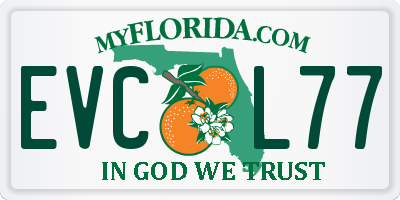 FL license plate EVCL77