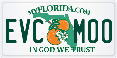 FL license plate EVCM00