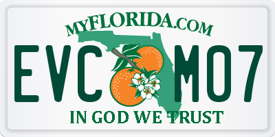 FL license plate EVCM07