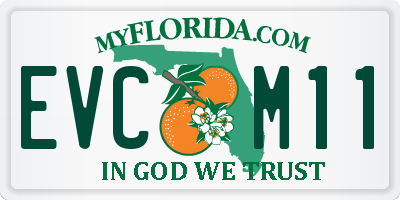 FL license plate EVCM11