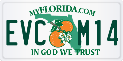 FL license plate EVCM14