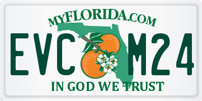 FL license plate EVCM24