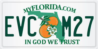 FL license plate EVCM27