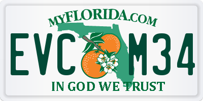 FL license plate EVCM34